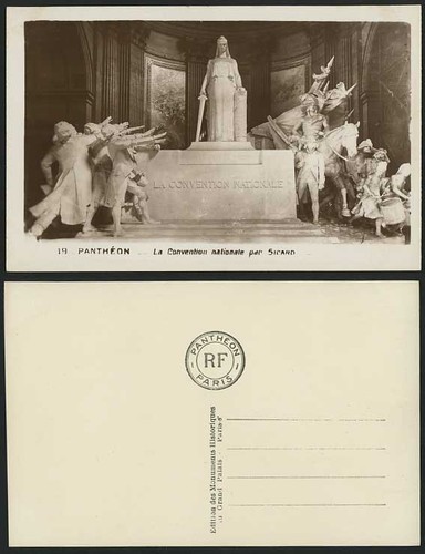 Paris alte postkarte - postkarte, pantheon